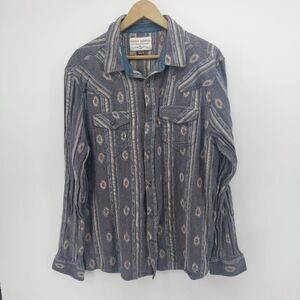 Cody James Men's Voyager Southwestern Striped Long Sleeve Snap SZ XL